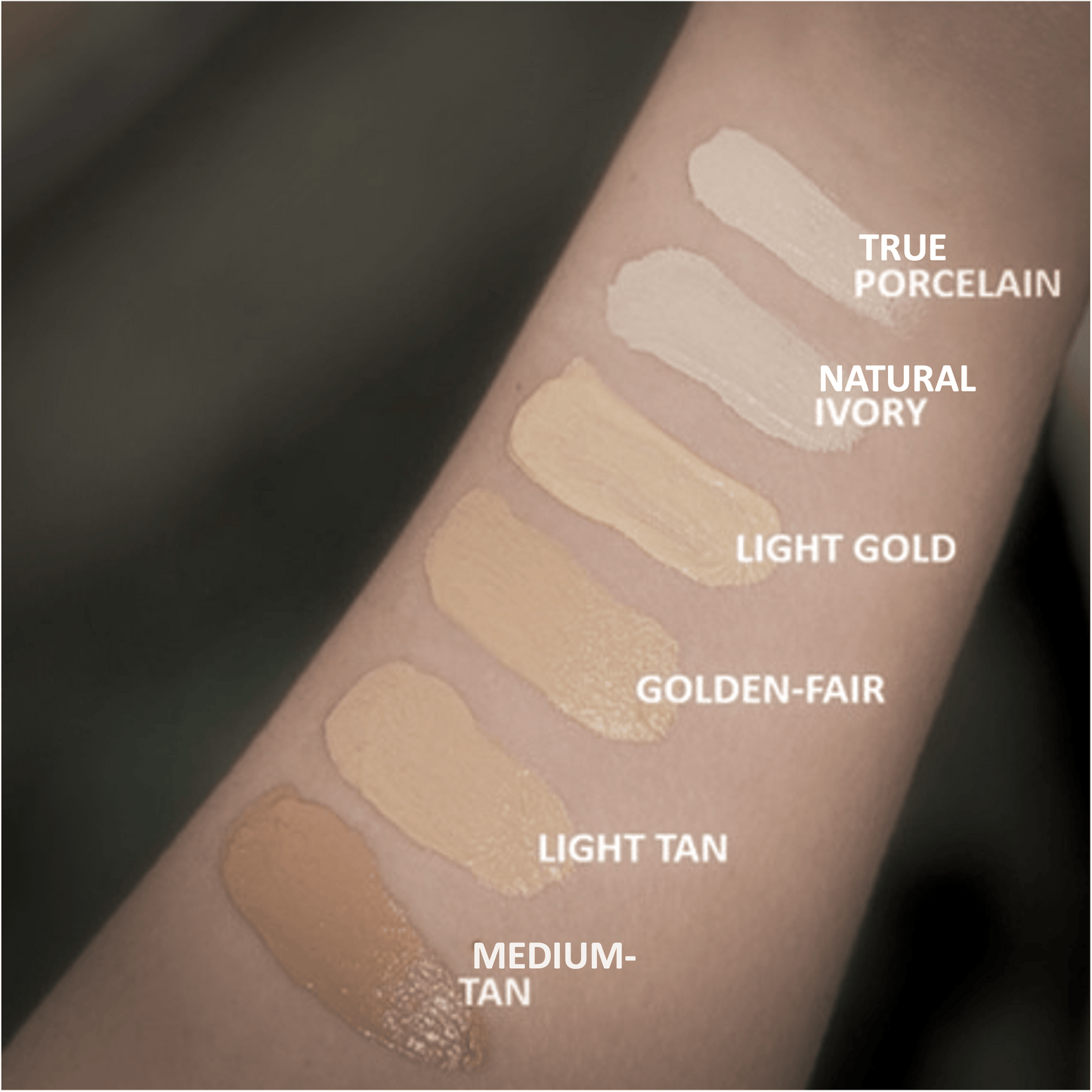 Titanium Dioxide Free Liquid Foundation Mousse Swatch on Arm by Omiana