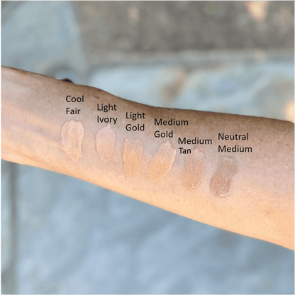 Natural Tinted Moisturizer Makeup Swatches on Arm Omiana makeup