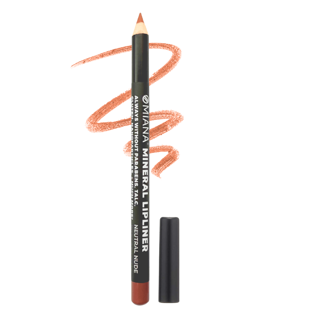 Omiana Natural Cosmetics Lipliner Neutral Nude Mineral Lipliner Pencils - No Titanium Dioxide, Mica, & More!